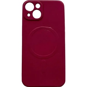 Husa protectie Flippy compatibila cu iPhone 13 Pro (6.1), Liquid MagSafe, ring-shaped, magnetica, Visiniu