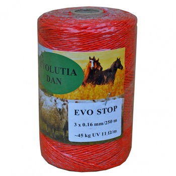 Fir gard electric Evo Stop, 3 x 0.16 mm, 250 m, 45 kg, 11 Ω/m Fir gard electric Evo Stop, 3 x 0.16 mm, 250 m, 45 kg, 11 Ω/m
