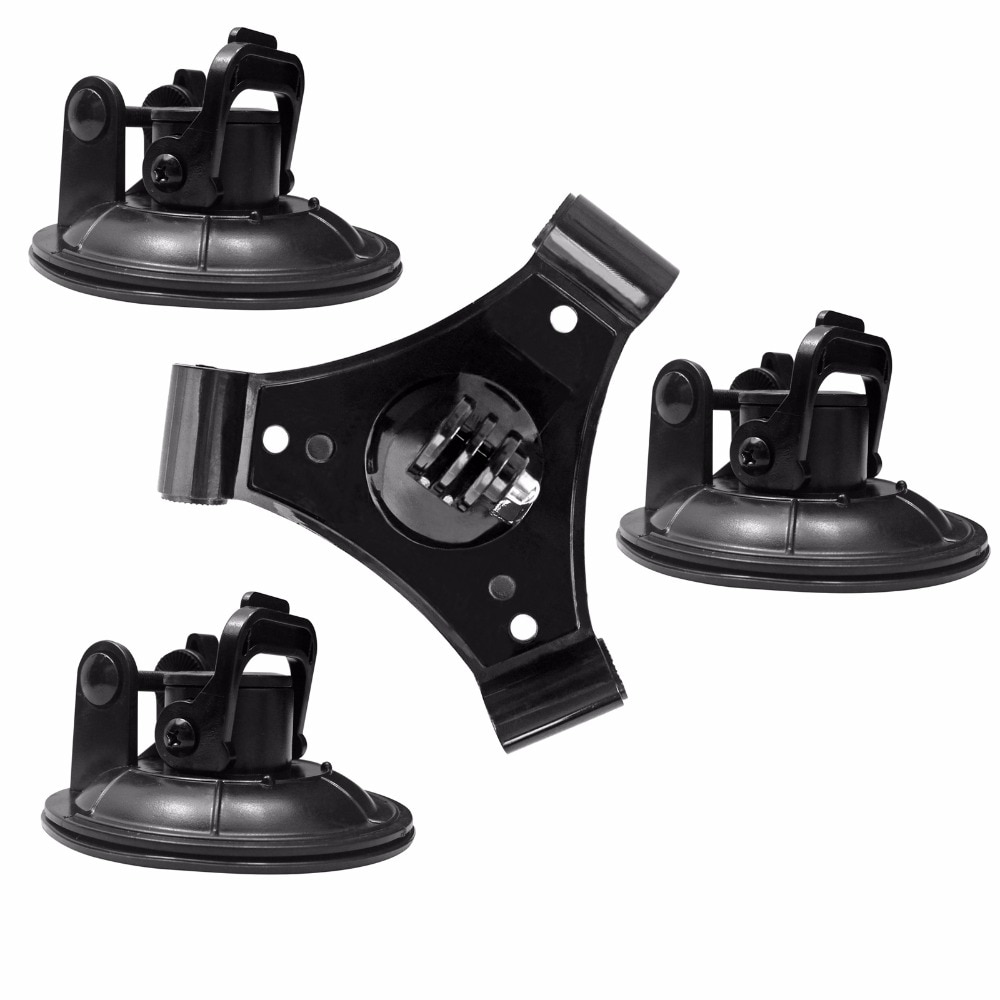 Suport 3 ventuze L cu montura compatibila GoPro, SJCAM