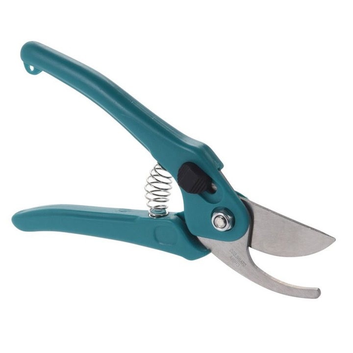 Koopman, Kertészeti és virágkötő olló Azay Design, acél pengével, könnyen kezelhető, ergonomikus fogantyú, precíz vágást biztosít, türkizkék nyélszín, 18 cm