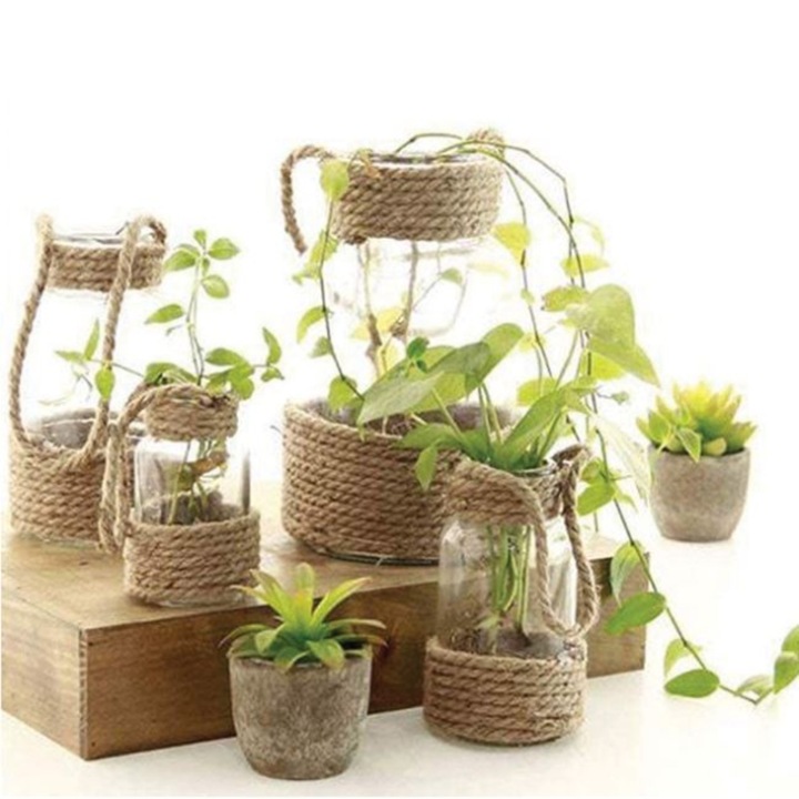 Erős pamut zsinór egyedi díszítéshez, többfunkciós, barna, 10 mm x 12 m