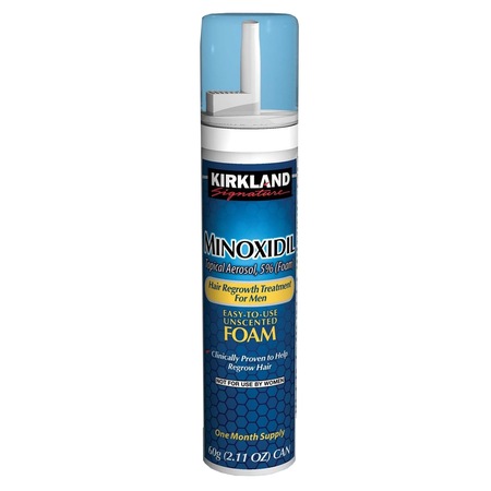 Spuma, Kirkland Signature, Minoxidil 5%, Tratament impotriva Caderii Parului, pentru 1 Luna, 1x 60ml