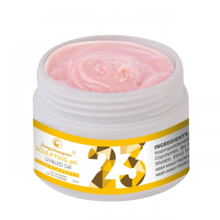 Zselé körömépítő gél, UV-LED FSM 15ml, No. 23