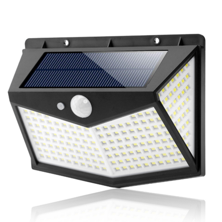 Lampa solara de exterior SeveShop, 212 LED-uri cu reflector de lumini si 3 moduri de iluminare, lumini de securitate cu sensor de miscare, IP65, rezistente la apa, alimentat cu energie solara pentru curte, gradina