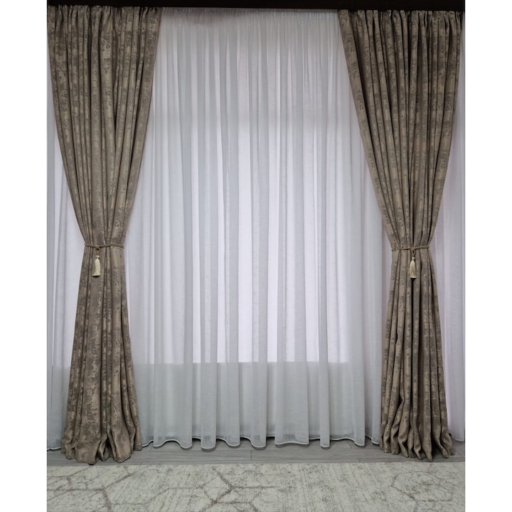 Draperie Nisip Bej 2buc x 100 x 210