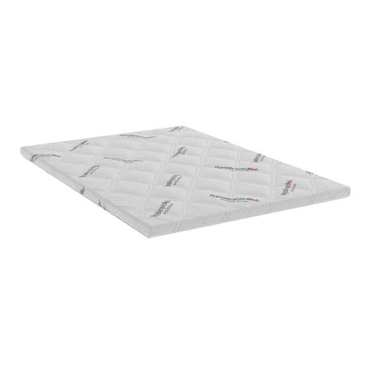 Topper HypoallergenicMed Antibacteria, 180x200x5, husa detasabila, lavabila