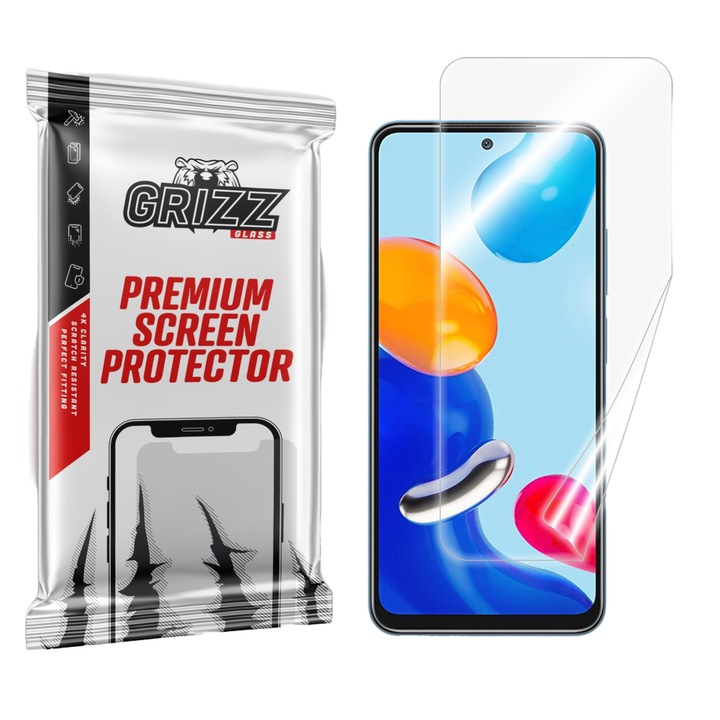 Folie de protectie telefon, GrizzGlass, Ceramica, Compatibila cu Xiaomi Redmi Note 11 Pro 4G/5G, Transparent