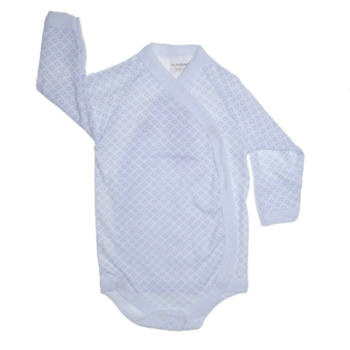 Body cu maneca lunga pentru baieti Mini Bimbi 100323-1, Alb 91761