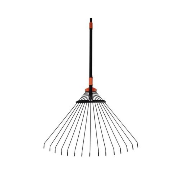 Телескопично метално гребла Strend Pro R114, 15 зъба, регулируема ширина и дръжка