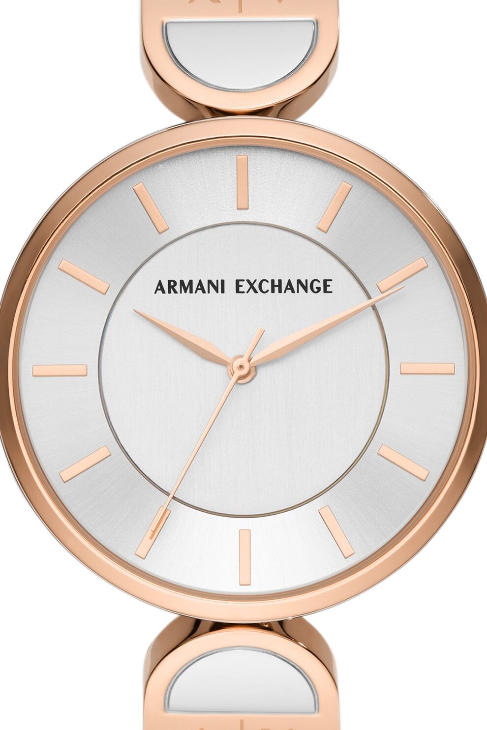 ARMANI EXCHANGE, Часовник от неръждаема стомана с лого, Сребрист ...