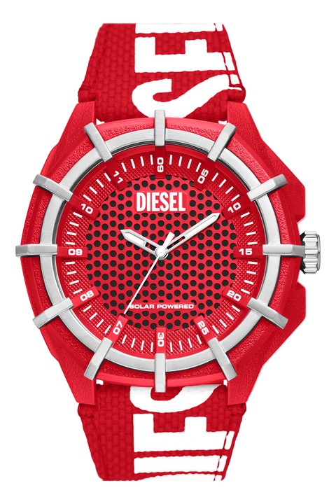 Diesel, Кварцов часовник с каишка с лого, Червен
