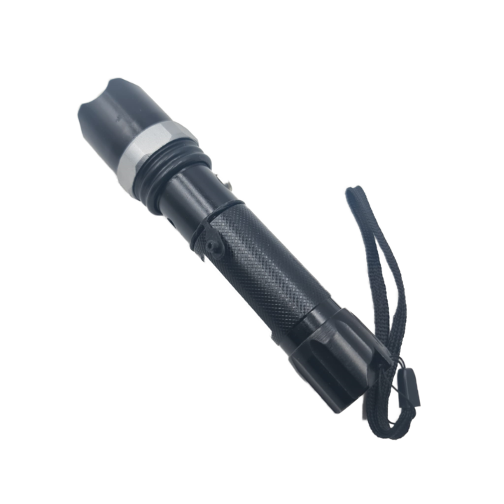 Lanterna Swat, Incarcator si Baterie Inclusa, Carcasa din Aluminiu, 16 cm, Negru, Dalimag