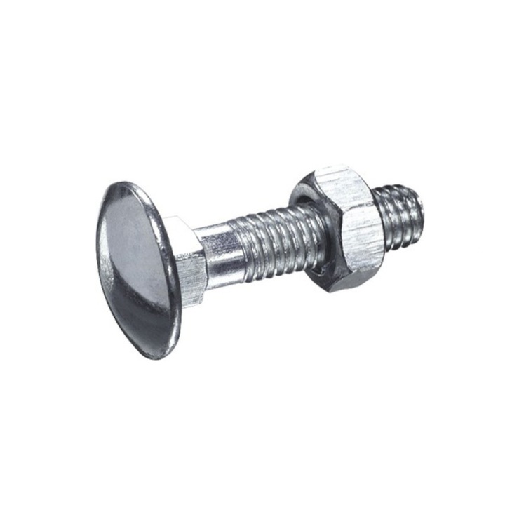 Set 50 x Surub Torbant cu Piulita din 603 Otel Zincat-M8x 40