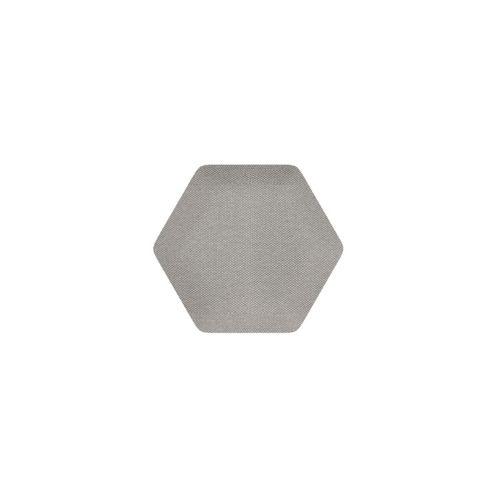 Set 4 panouri decorative Decotouch, model hexagonal, gri, 15x15 cm