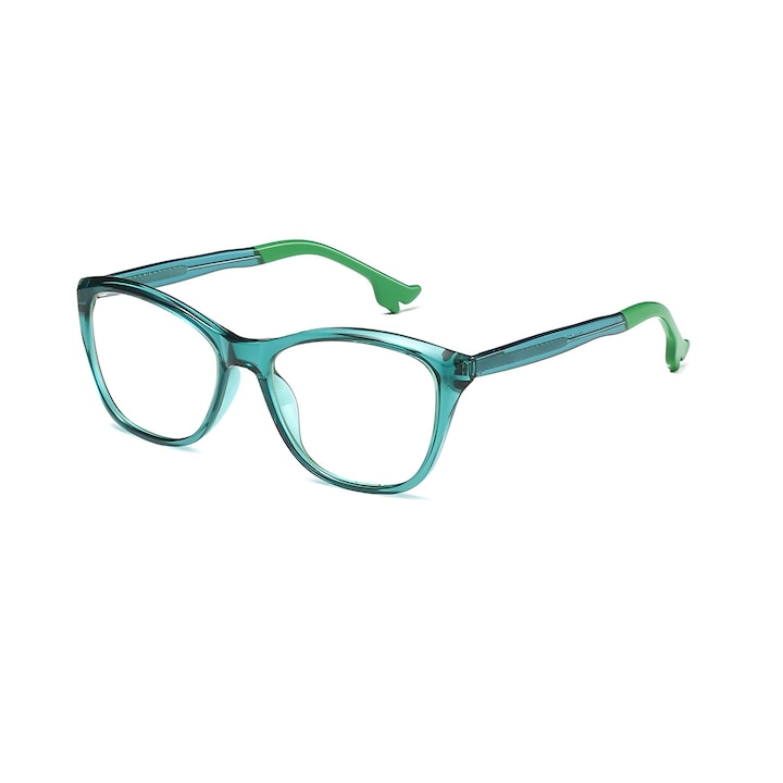 Защитни очила за компютър Lucky Joy, Без диоптри, Антирефлекс, UV защита, Дамски модел, Зелен