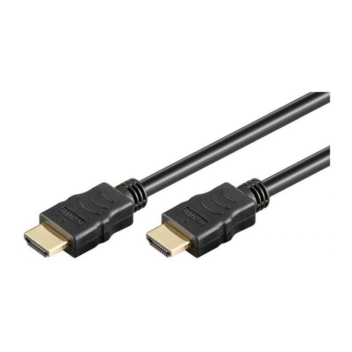 Cablu HDMI2.0 cu ethernet 19p tata - HDMI 19p tata aurit OFC 10m, 4K 60 Hz Well