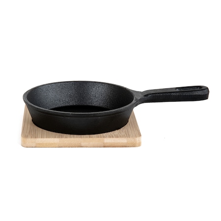 Tigaie Andreas, Homla, Fonta/Bambus, Cu suport, 21 x 12 cm, Negru
