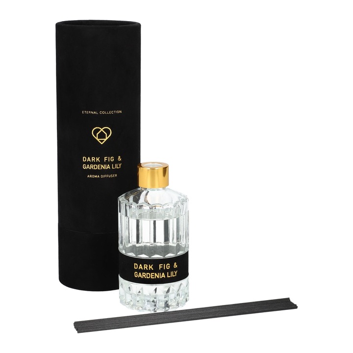 Odorizant camera cu betisoare, Homla, Eternal Dark Fig & Gardenia Lily, 200 ml