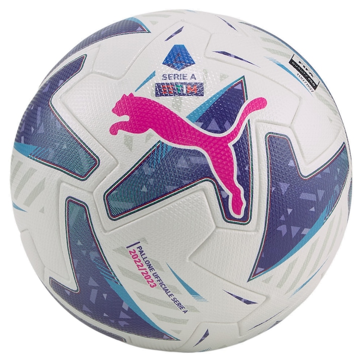 Minge oficiala fotbal Puma Orbita Serie A (FIFA Quality Pro), marime 5, alb/albastru