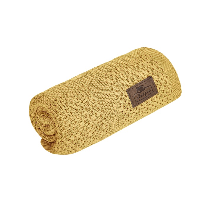 Patura tricotata, Sleepee, Bambus, 0-24 luni, Galben