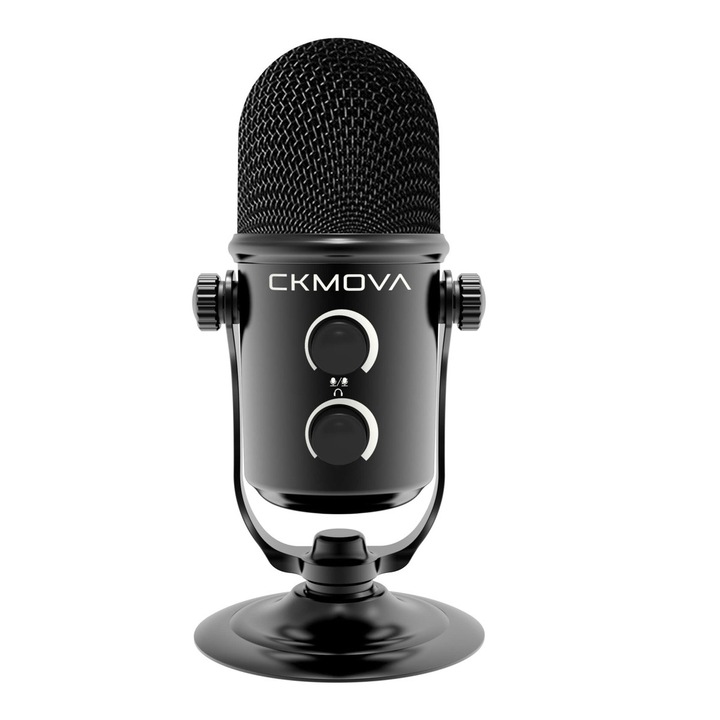 Microfon condensator CKMOVA SUM3, Cardioid, USB, Negru