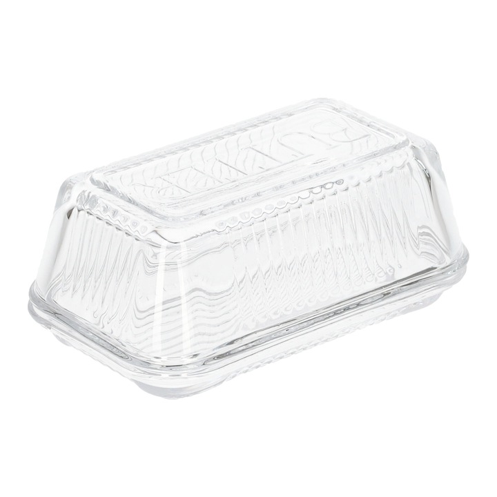 Suport unt cu capac, Homla, Sticla, 17x10cm, Transparent