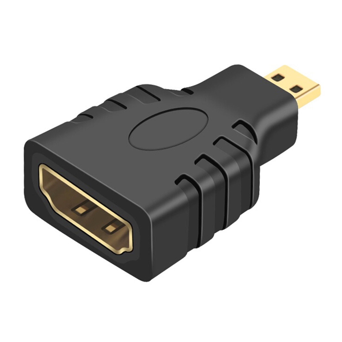 Преходник HDMI женски към микро HDMI мъжки, Aptel, черен - eMAG.bg