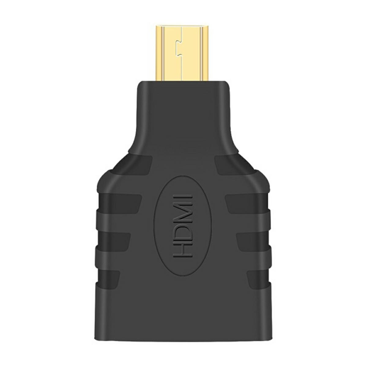 Преходник HDMI женски към микро HDMI мъжки, Aptel, черен - eMAG.bg