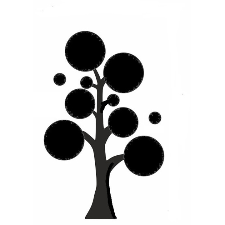 Tabla Scolara sub Forma de Autocolant pentru Scris cu Creta, Copacelul cu mesaje, Negru, 200 x 120 cm