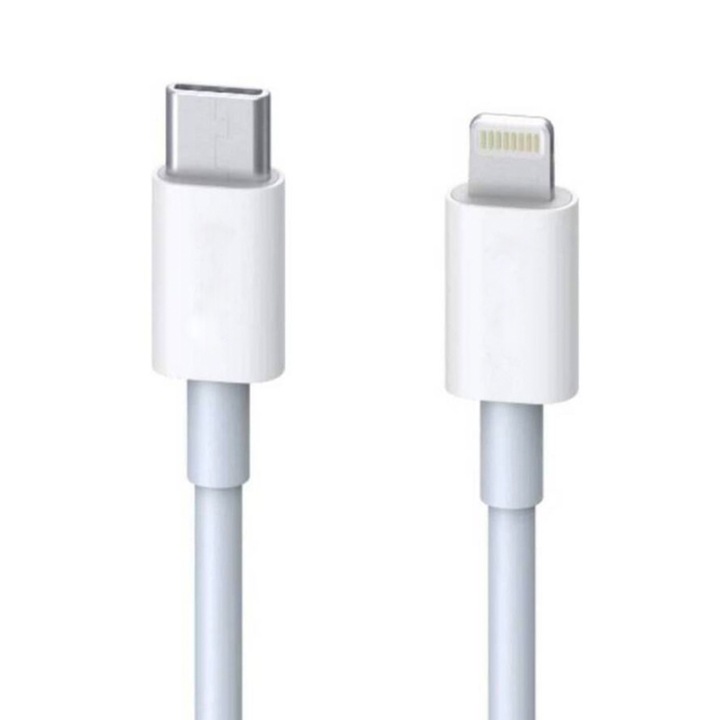 Adatkábel, kompatibilis iPhone-nal, gyorstöltés, FONIX EnergyThread Plus, USB-C to Lightning, 20W, 3A, 1m, fehér