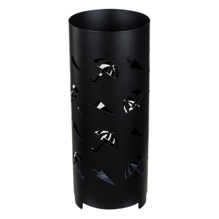 Suport umbrele cu 3 picioare si tava colectare apa, negru, metal 23 x 55 cm
