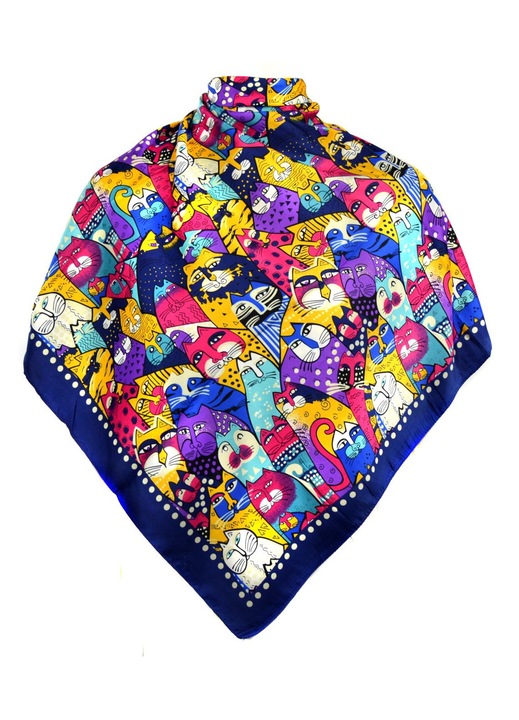 Esarfa, Agrafka, 7689-uniw, Poliester, Multicolor