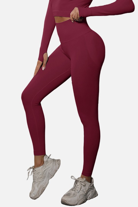 Pantaloni sport modelatori cu efect de compresie Ruby, Rosu S INTL