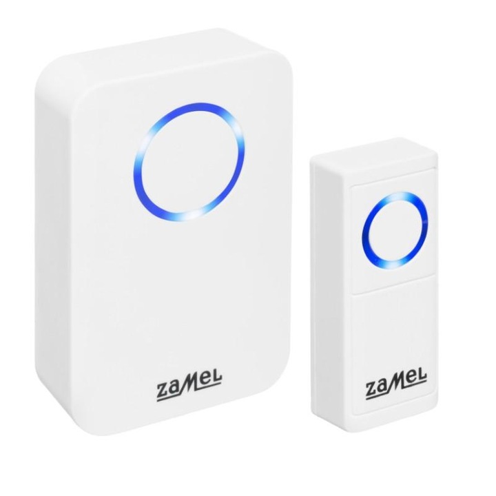 Soneria wireless Zamel, Plastic, Alb