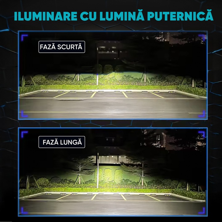 H8/H11 LED Izzókészlet, AutoREY® Super CSP, 2 Darab, 136W Teljesítmény, 30000 Lumen Fényerő, 6000K Hidegfehér Fény, 360° Világítás Minden Izzónál, Fejlett CSP Chip Technológia, Beépített CANBUS, Plug & Play, Nincs Izzóhiba Jelzés, Hosszú Élettartam