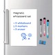 Магнитна дъска за хладилник, Zggzerg, 3 маркера, гъба за изтриване, A4, лесна за почистване, силен магнитен гръб, водоустойчива и преносима, подходяща за всякакви гладки повърхности, 21 x 30 см, бяла