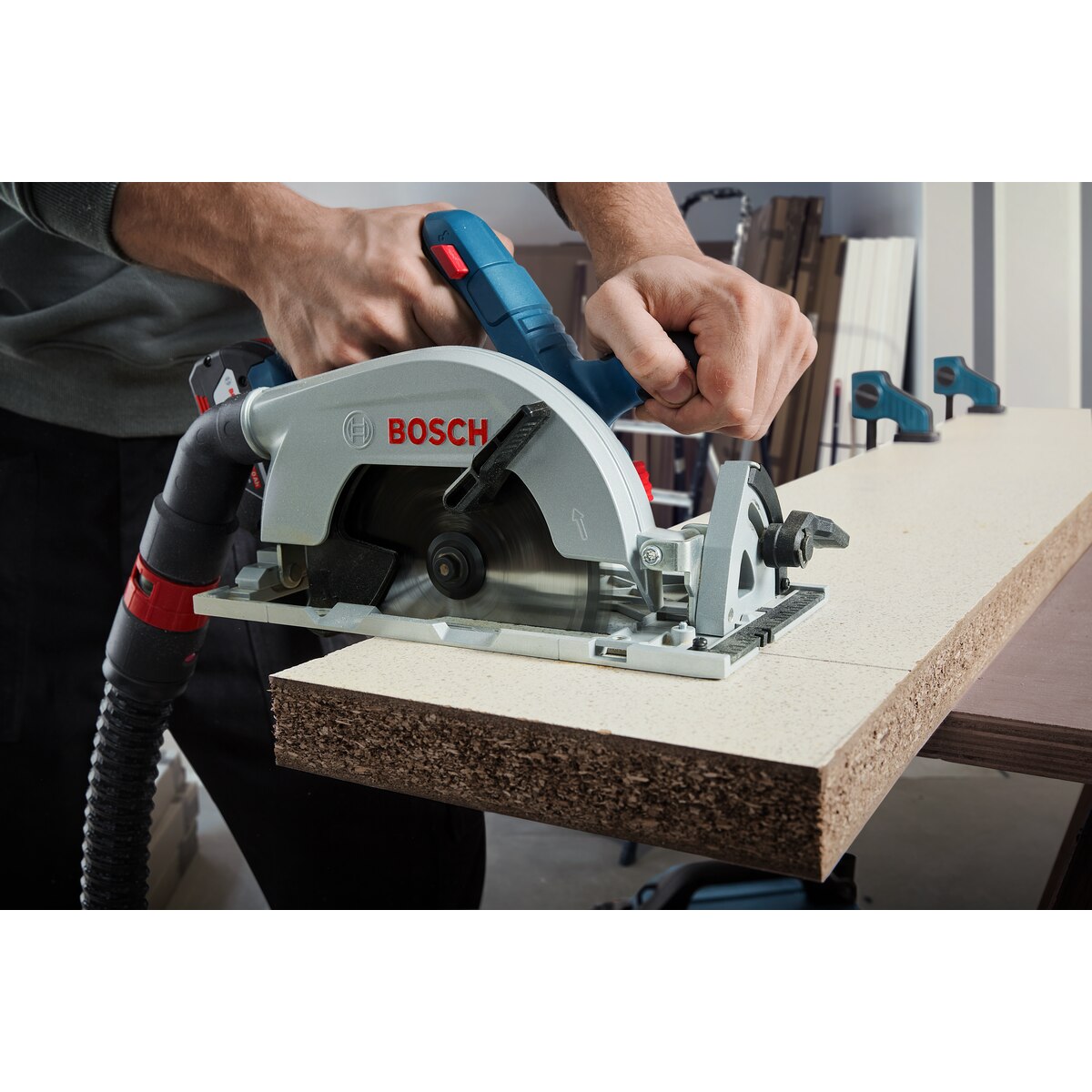 Акумулаторен циркуляр Bosch Professional GKS 185-LI, 18V, Диаметър на ...