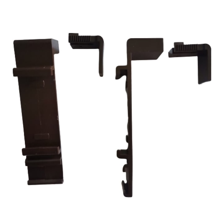 Set cu 2 suport de fixare reglabil cu clemfix pentru rolete zi/noapte, maro