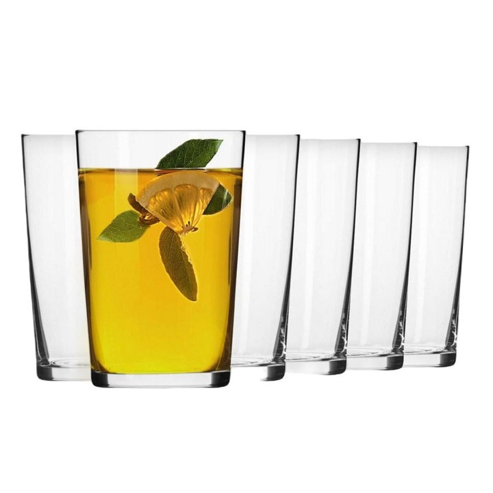 Set 6 pahare, Galicja, Sticla, 250 ml, Transparent