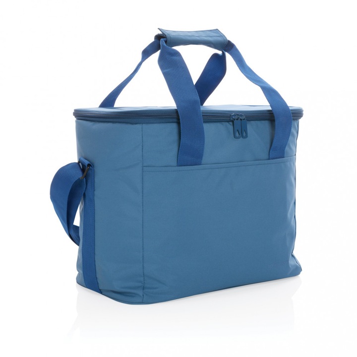 Geanta termoizolanta, XD by AleXer, 18SEP4091, 15 l, 33x19.5x27 cm, Rpet, Peva, Albastru, breloc inclus