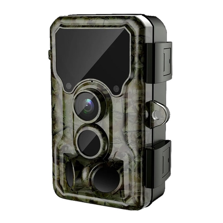 Set Camera De Vanatoare Cu Accesorii, Sjcam, M50, Vedere Pe Timp De Noapte, Senzor De Miscare Dual Pir, Corp Impermeabil Ip65, Calitate Video Hd Extrema (1296P), 134 mm x 96 mm x 74 mm, Multicolor