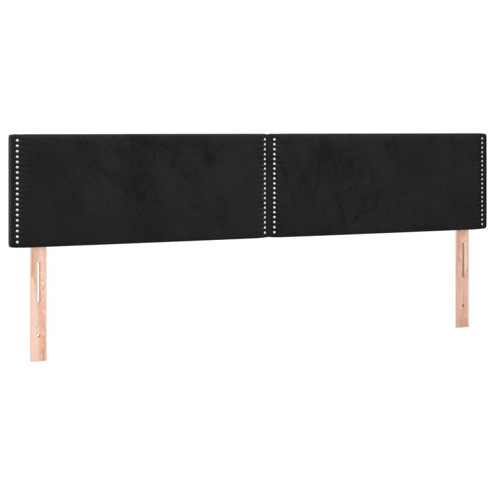 Tablii de pat vidaXL, 2 buc, negru, 100x5x78/88 cm, catifea, 10.1 kg 346000