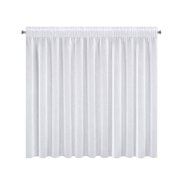 Perdea pe tiv Eurofirany, Poliester, 350x150 cm, Alb