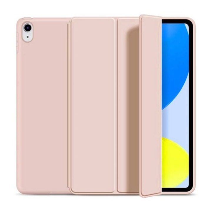 Gigapack tabletvédő álló, bőr hatású, aktív flip, oldalra nyíló, trifold, asztali tartó, rózsaszín, kompatibilis: Apple IPAD 11, 2025, / IPAD 10.9, 2022