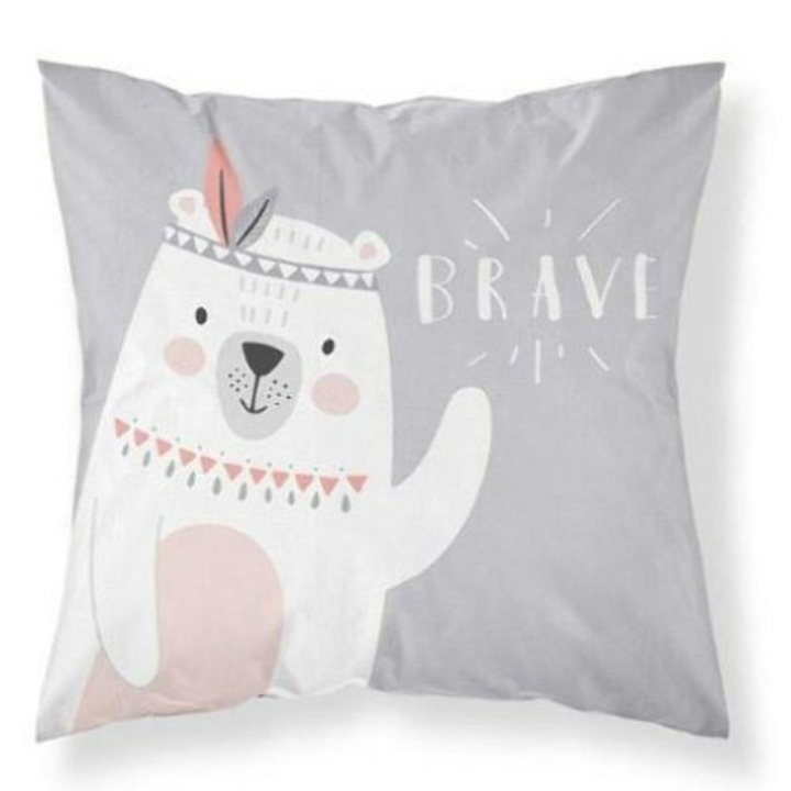 Feta de perna ursulet Detexpol, 40x40 cm, Bumbac, Gri