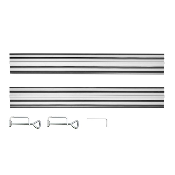 Sina de ghidare fierastrau, 700 mm, Metal, Argintiu