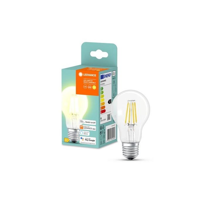 Ledvance 5625808 Ledvance Smart+ E27 6.7W 606LM 2700K малка сфера LED интелигентен източник на светлина с регулируема яркост
