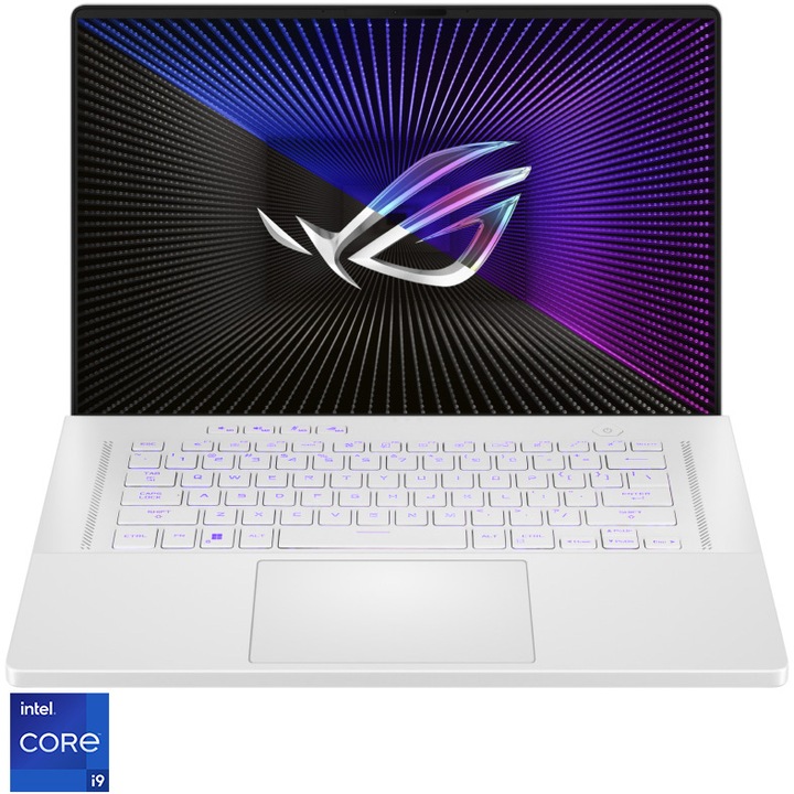 Лаптоп Gaming ASUS ROG Zephyrus G16 GU603VV, Intel® Core™ i9-13900H, 16", QHD+, 240Hz, RAM 32GB, 1TB SSD, NVIDIA® GeForce® RTX™ 4060 8GB, No OS, Moonlight White