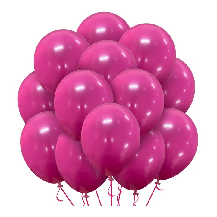 Set 100 baloane latex, Roz, 30cm, Ropet