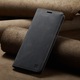 Калъф за Samsung Galaxy S23, CaseMe Retro, тънък, кожен, тип портфейл, стойка, магнитно закопчаване, мека текстура, RFID защита, Черен